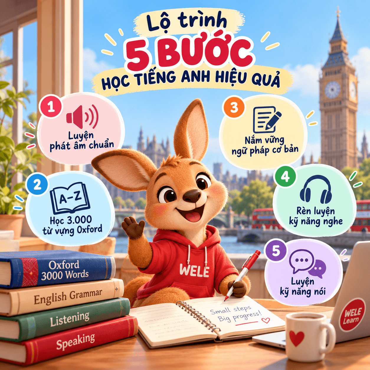 Các bước nâng cao trình độ tiếng Anh