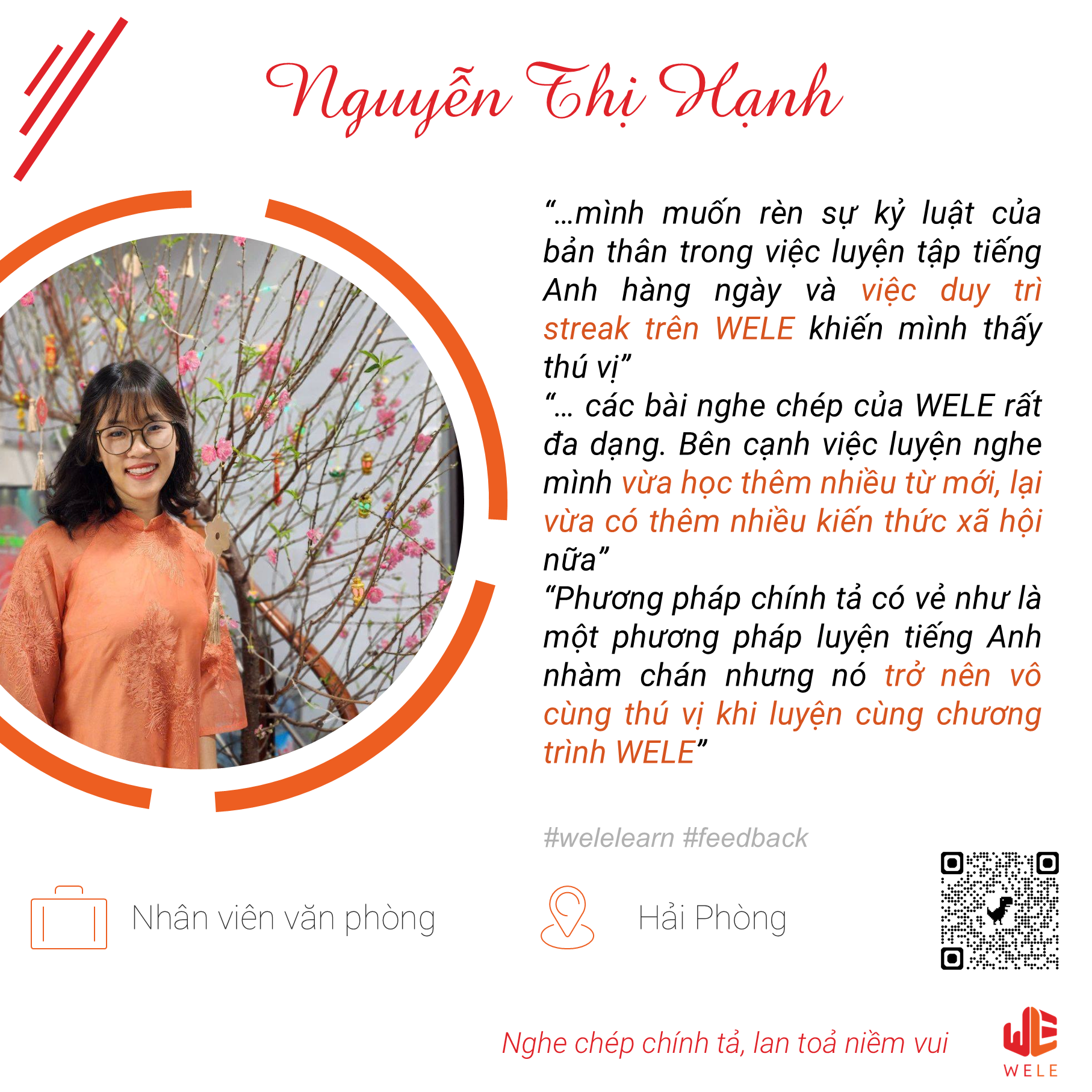 Nguyễn Thị Hạnh – Nhân viên văn phòng